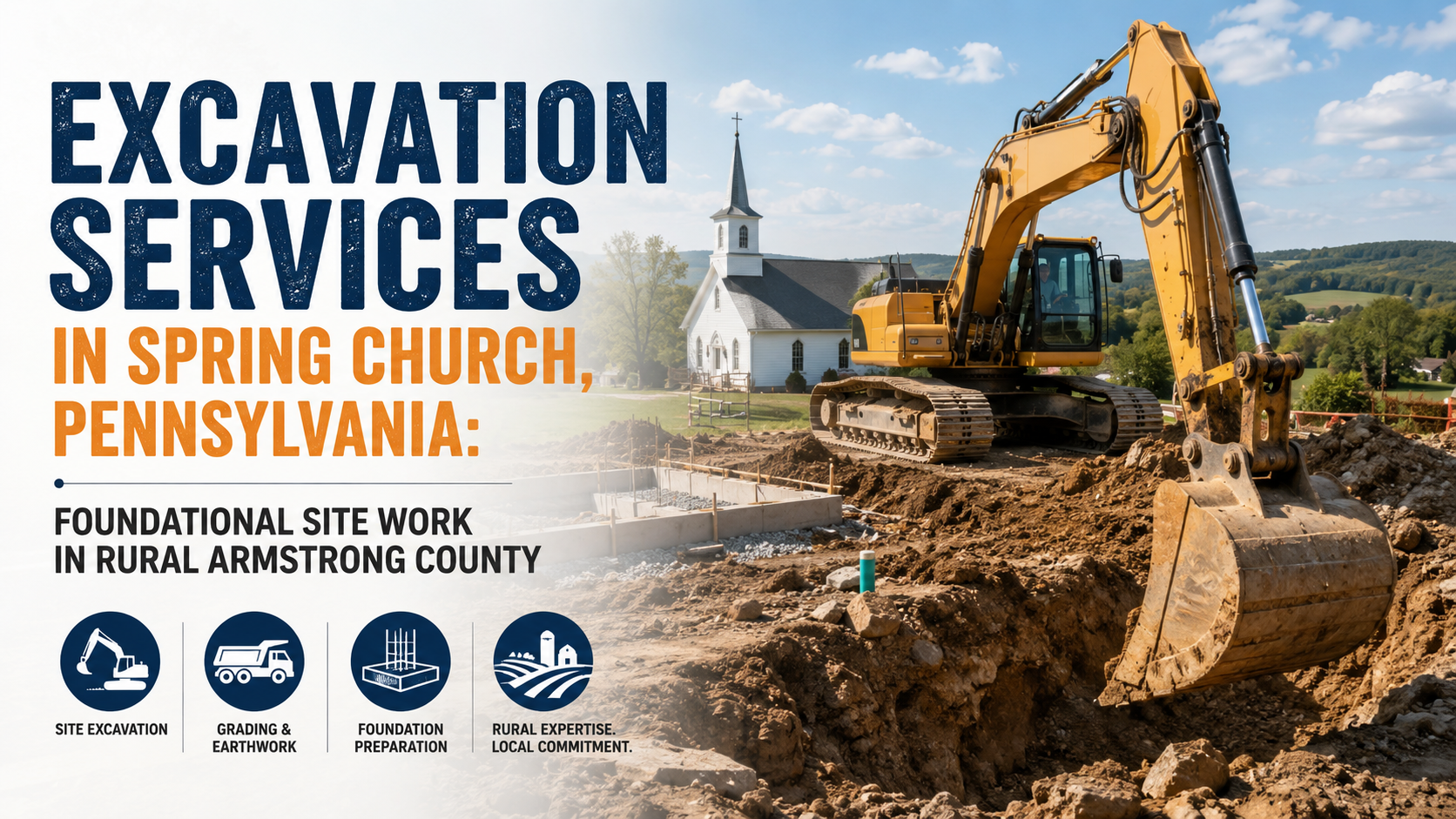 Excavation Services in Spring Church, Pennsylvania: Foundational Site Work in Rural Armstrong County